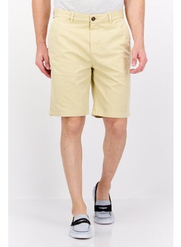 Buy Men Slim Fit Stuart Plain Short, Beige in Saudi Arabia