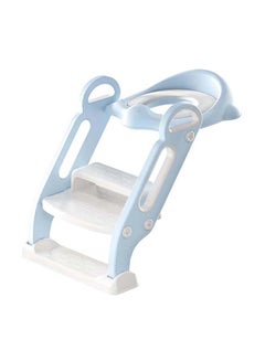 Buy Baby Foldable Potty Trainer Step Stool And Seat - Blue in UAE