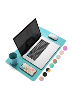اشتري وسادة مكتب مكتب COOLBABY ، لوحة ماوس ألعاب مقاومة للماء رفيعة للغاية ، لوحة مفاتيح ممتدة للمكتب للاستخدام المزدوج (70 * 35 سم ، أزرق + أخضر) في الامارات