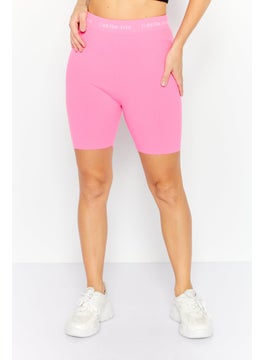 اشتري Women Sportswear Fit Textured Short, Pink في الامارات