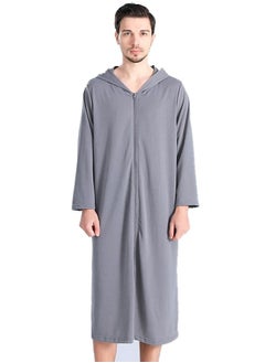 اشتري Long zip-up bathrobe with hood, perfect for vacations by the sea, and beach vacations في السعودية