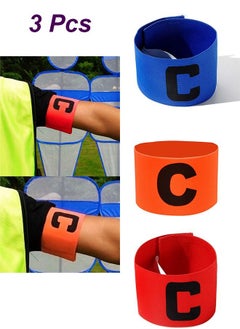 Buy 3pcs Football Elastic Captain Armbands Basketball Adjustable Player Logo in UAE