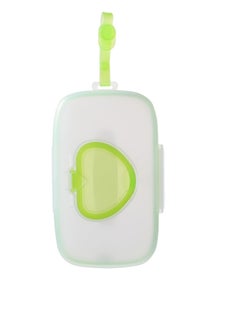 Buy Baby Wipe Dispenser, Portable Refillable Wipe Case, Reusable Travel Wet Wipe Pouch for Travel-Pouch Carries (Green) in UAE