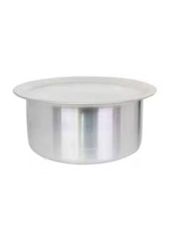 Buy Aluminium Cooking Pot Heavy Guage Tope with Lid Silver 13 in UAE