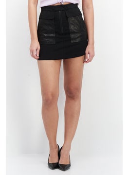 اشتري Women Plain Mini Skirt, Black في الامارات