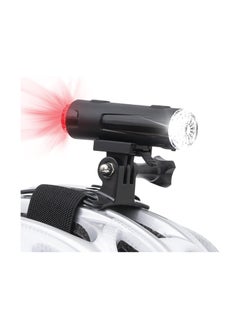 اشتري Bike Helmet Light 2 in 1, Rechargeable Cycling Helmet Light with Bracket and Warning Lights, Waterproof 360° Bicycle Front Rear Lights for Night, Road, Mountain and Dirt Riding في السعودية