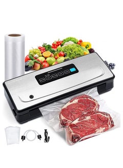 اشتري INKBIRD Vacuum Sealer Machine INK-VS02 Automatic Sealing for Food Preservation Dry & Moist Sealing Modes Built-in Cutter Starter Kit Easy Cleaning Stainless Steel Panel Compact Design في الامارات