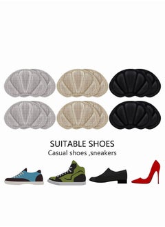 Buy Heel Cushion Pad 12 Pieces Improve Shoe Fit and Comfort invisible Heel Pads for Loose Too Big Shoes in Saudi Arabia