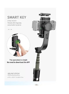 Buy L08 Gimbal Stabilizer Tripod Selfie Stick 360 Rotation Handheld Anti-Shake Selfie Video Stabilizer in UAE