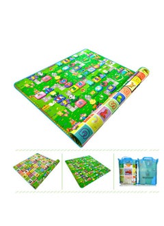 Buy 1-Piece Double Sided 200X180X1cm Play Mat Non-Toxic Activity Gym Floor Thick Epe Foam Letter Children Crawling Baby Game Infant Carpet in UAE