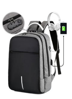 اشتري Stylish Laptop Backpack - Business Backpack with USB Charging Port - Anti-Theft Daypack with Lock - Casual Travel Computer Bag for Men Women في الامارات