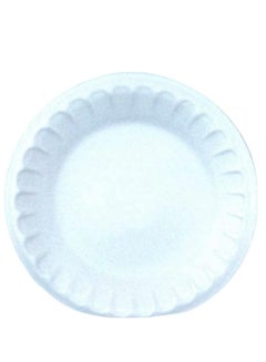 Buy 100 PCS Disposable Foam plates White in Egypt