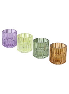 Buy Glass Candle Holders Set of 4 in Saudi Arabia