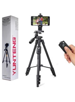 Buy Phone Tripod, 53-Inch Lightweight Selfie Stick Tripod Stand Portable DSLR Camera Tripod for iPhone, Android with Phone in UAE