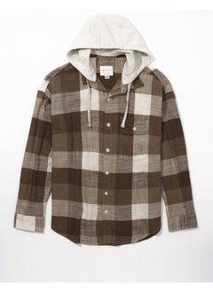 اشتري AE Super Soft Hooded Flannel Shirt في الامارات