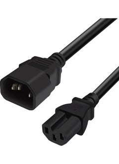 Buy S-TEK Heavy Duty Computer Power Extension C14 Male to C15 Female Cable 1.8 Mtr Black in Saudi Arabia