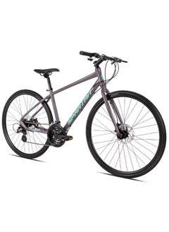 اشتري Spartan 700c Dolomite Fitness Bike | Lightweight Frame Alloy Road Bicycle | Shimano Shifters & Rear Derailleur | 24 Speed Cycle |  Stone Grey | Frame Size Medium في الامارات