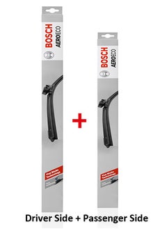 Buy Aeroeco Front Window Wiper Blades Driver Side And Passenger side For Fiat 500 EV Mar. 2012 - 2022 in UAE