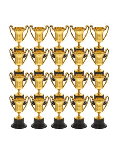 اشتري Trophy Cups,  20 Pcs Plastic Gold Trophy Medal Mini Reward Small Prize Cup Props, Reward Your Winners with 20 Gold Plastic Trophy Cups - Perfect for Kids School Competitions and Parties في الامارات