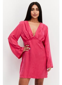 Buy Women Plain Mini Dress, Pink in UAE