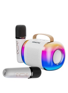 اشتري ARNOTEC Mini karaoke microphone speaker home ktv bluetooth audio integrated microphone-(2 microphones) في السعودية