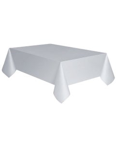 Buy Happy Birthday PE Table Cover Silver Color in UAE