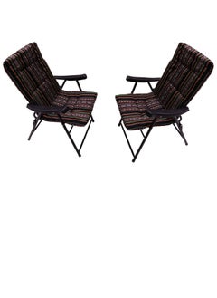 Buy Sadu folding chair set with armrest consists of two chairs, a picnic seat, a sports chair, an outdoor chair and a garden chair in Saudi Arabia