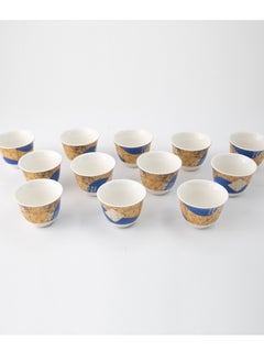 Buy porcelain Saudi coffee cups set 12 pieces in Saudi Arabia