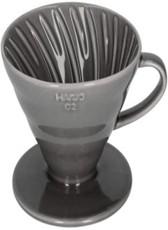 Buy Hario V60 Ceramic Coffee Dripper/Pour Over - Grey, Size-02 in UAE