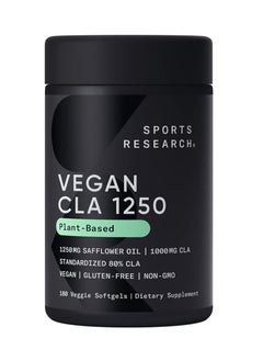 اشتري Sports Research Plant-Based CLA 1250mg for Men & Women 180 Veggie Softgel Capsules في الامارات