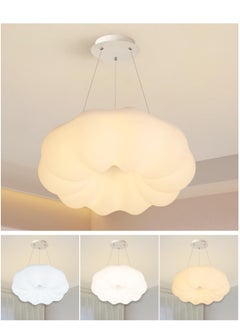 اشتري Modern Pumpkin Cloud Pendant Hanging Light Ceiling Lights Fixture,  Adjustable 36w 45cm Floating Chandelier Pendant Lights for Kids Bedroom, Living Room في الامارات