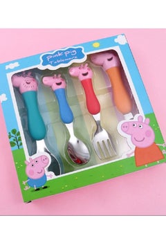 Buy Brain Giggles Peppa Pig Kids Cutlery 4pc-Set in UAE