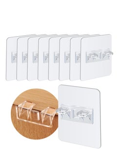 اشتري Self-Adhesive Shelf Supports 8 PCS Punch Free Shelf Support Brackets Transparent L-Shaped Shelf Support Racks Adhesive Shelf Bracket for Cabinets Shelves Closet Clapboard Kitchen في الامارات