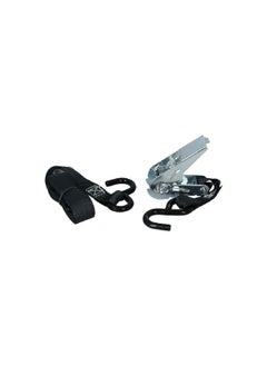 اشتري Spring-Loaded Abrasion-Resistant Webbing Tie Down Ratchet Black And Silver 10 Ft 89511 في السعودية