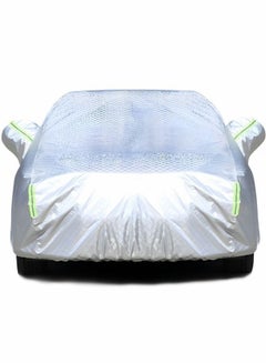 Buy Multi-Layers Car Cover Waterproof All Weather for Automobiles Outdoor Full Cover Windproof Sand proof Rain proof UV proof Car Covers with Zipper Door Car Protection White L in UAE