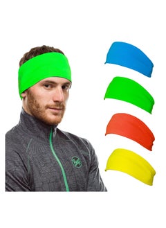 Buy Cotton Workout Hairband Headband Sweatband with Keychain Moisture Absorbing Stretchy Sports Elastic Helmet Liner for Cycling Running Cross-Fit Training Yoga Basketball Unisex in UAE