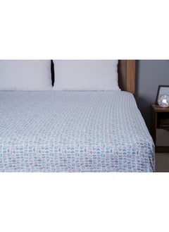 اشتري Solicity Pebble Fitted Sheet 200X200+33Cm Blue في الامارات