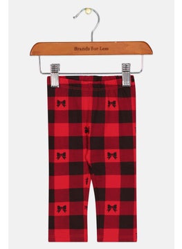 اشتري Toddlers Girl Checkered Pants, Red/Black في الامارات