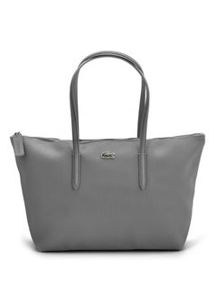 Buy Lacoste Women's L12.12 Concept Fashion Versatile Large Capacity Zipper Handbag Tote Bag Shoulder Bag Large Gray in Saudi Arabia