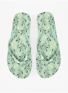 Buy Womens Floral Print Slip-On Thong Slippers in Saudi Arabia