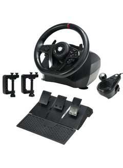 Buy Racing Steering Wheel 900 Degree With Floor Pedals And Shifter For PC/PS4/PS3/Xbox One/Xbox 360/Switch in Saudi Arabia