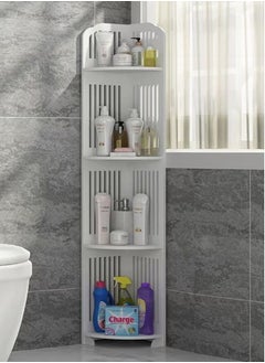 اشتري Washable Four Layers Swivel Corner Shelving Resin Material Shelf Bathroom Cabinet 22 x 120 Centimeter في الامارات