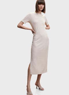 Buy Crew Neck Knitted Dress in UAE