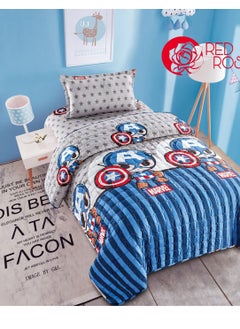 Buy Compressed bed comforter set consisting of 3 pieces with children's drawings in Saudi Arabia