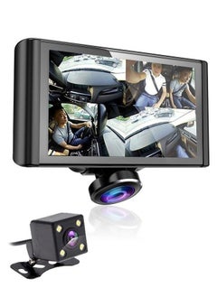 اشتري 360 Degree View Angle Car Black Box 4.5 Inch Ips HD 1080P DVR Dash Cam With Dual Lens Car Camera في الامارات