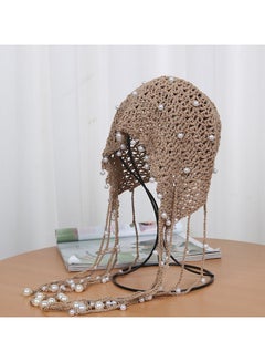Buy Handmade Tassel Fashion Hollow Hat Pearl Princess Hat in UAE