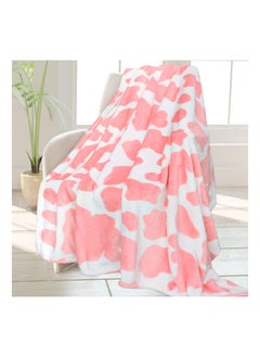 Buy Cute Strawberry Cow Print Fleece Blanket, (50x60 inch) Soft Fleece Flannel Strawberry Cow Blanket Lightweight Cow Print Plush Blanket Cozy Warm Strawberry Cow Flannel Throw for Sofa All Seasons in Saudi Arabia