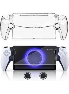 Buy PC Case for PlayStation Portal Remote Player 3-In-1 Set with Hard PC Case Tempered Film Thumb Cap for PS5 Playstatiofn Portal Accessory Kit in UAE