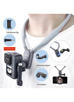 Buy TELESIN Plus Magnetic Neck Mount with Phone Clip Vertical Adapter Kit, Necklace Holder Lanyard Strap for GoPro 12 11 10 9 Insta360 X3 X4 Ace Pro DJI Action 4 Osmo Pocket 3 Bike Motorcycle Accessories in UAE