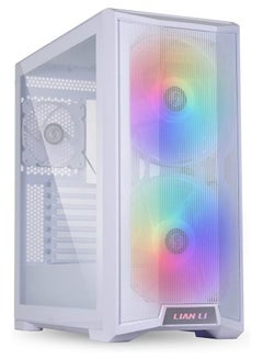 Buy LIAN LI Lancool 215 Mid Tower E-ATX Computer Case, Gaming Cabinet with 2 x 200 mm ARGB Fans (Front) I 1 X 120 mm Fans Rear White in UAE